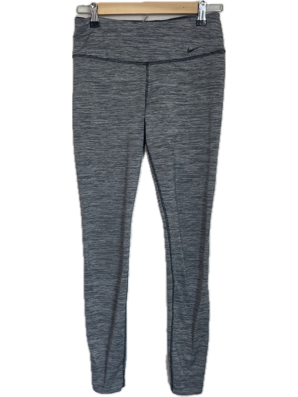 Nike Size S Heather Style Charcoal Grey Stretch Leggings 116